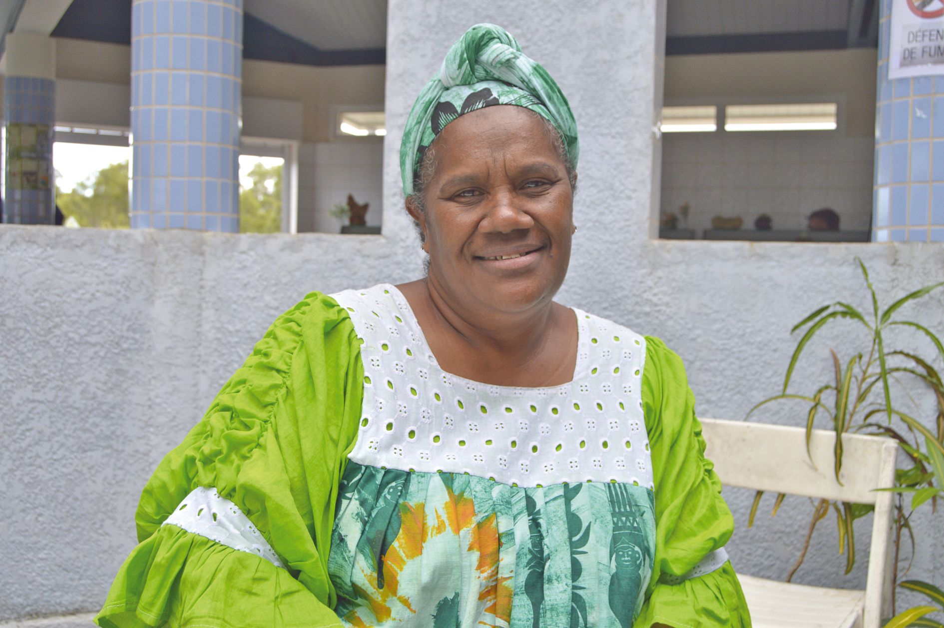 Rose Tidjite, de la tribu de Oundjo, est responsable du marché qui a rouvert fin 2016. Il est géré par le Conseil des femmes de la province Nord. 