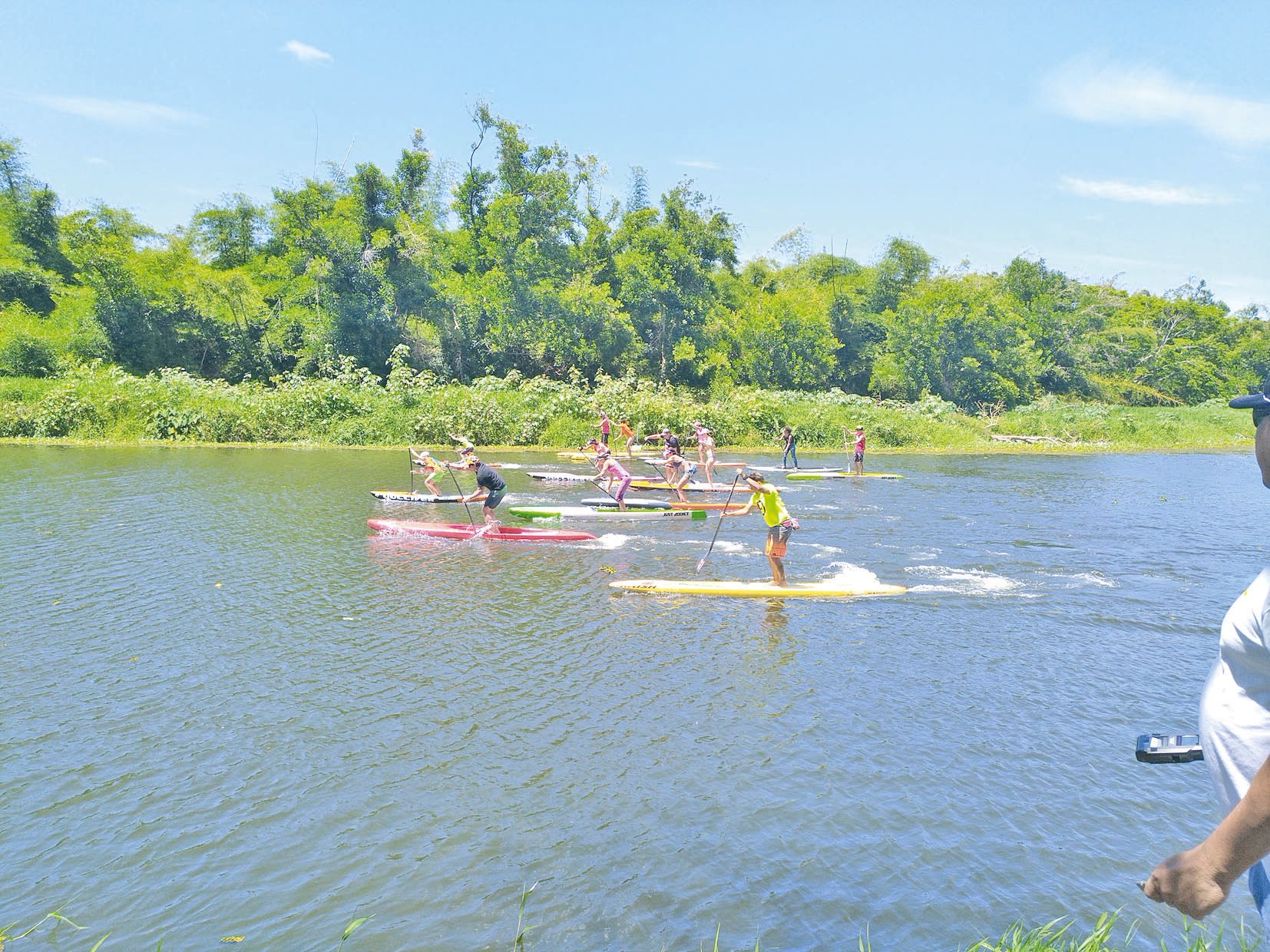 Le sport avait une place de choix ce week-end, comme ici avec la course de paddle, qui s’est déroulée samedi.