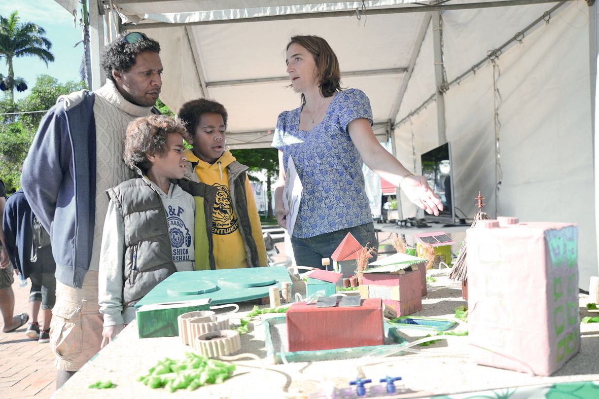 Un stand permettait de visualiser, à l’aide d’une maquette,  le parcours de l’eau jusqu’à la station d’épuration.