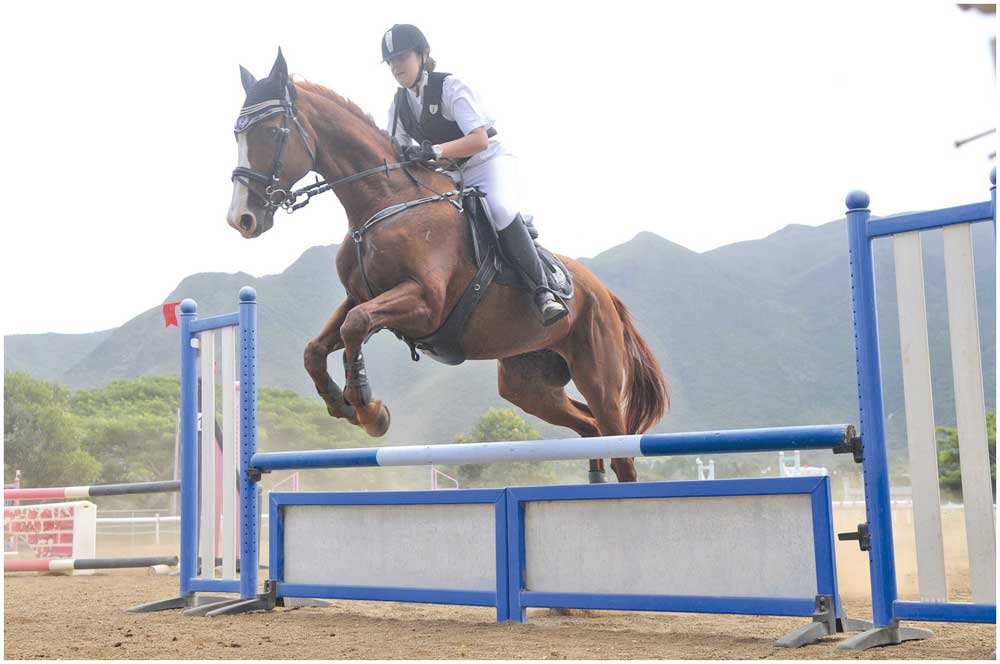 Marie-Delphine et Oprah lors du Grand Prix de l'Acno en carrière samedi en Club 2. Cette épreuve comptait 23 participants.