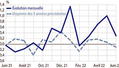 Consommation : une hausse de 0,3 % des prix en juin