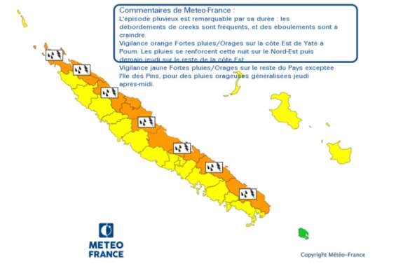 [MàJ] La côte est en vigilance orange « fortes pluies et orages »