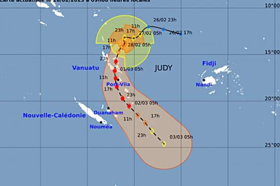 La dépression tropicale Judy se renforce