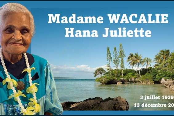 Avis de décès : WACALIE Hana Juliette