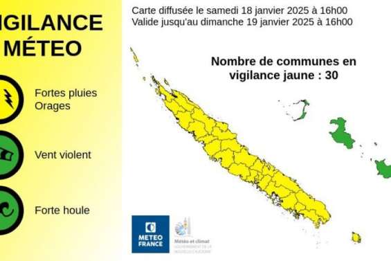 30 communes en alerte jaune aux orages et fortes pluies