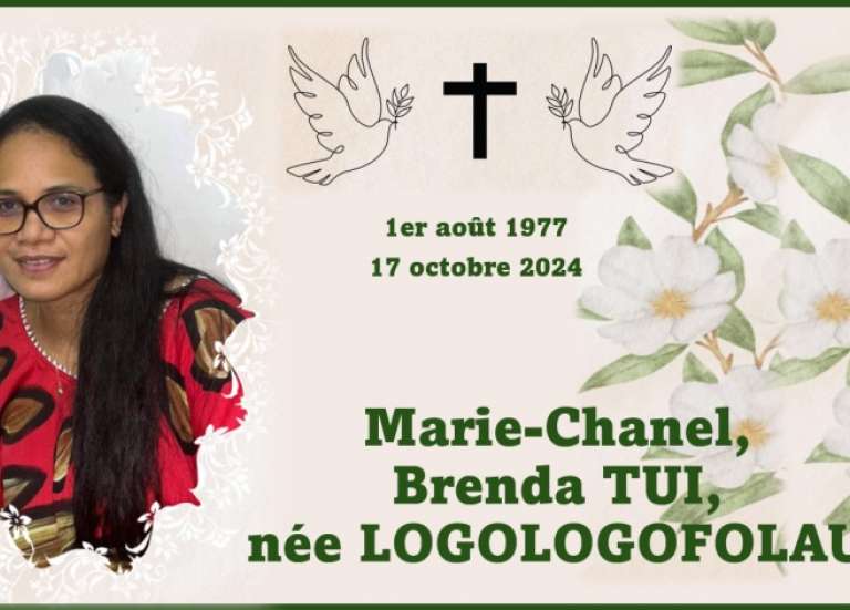 Avis de décès : Marie-Chanel, Brenda TUI, née LOGOLOGOFOLAU