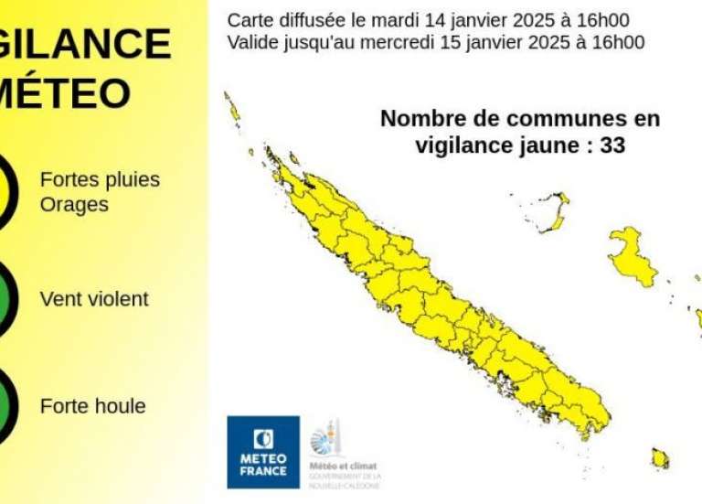 [Mise à jour] L’ensemble du pays placé en vigilance jaune aux fortes pluies et aux orages