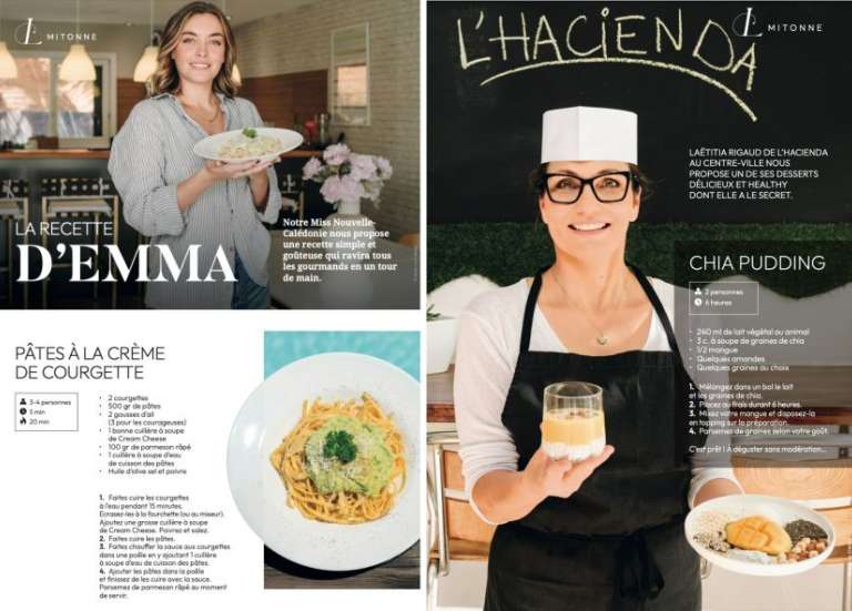 [MAGAZINE] Les pâtes à la courgettes d'Emma et le pudding de chia de Laëtitia